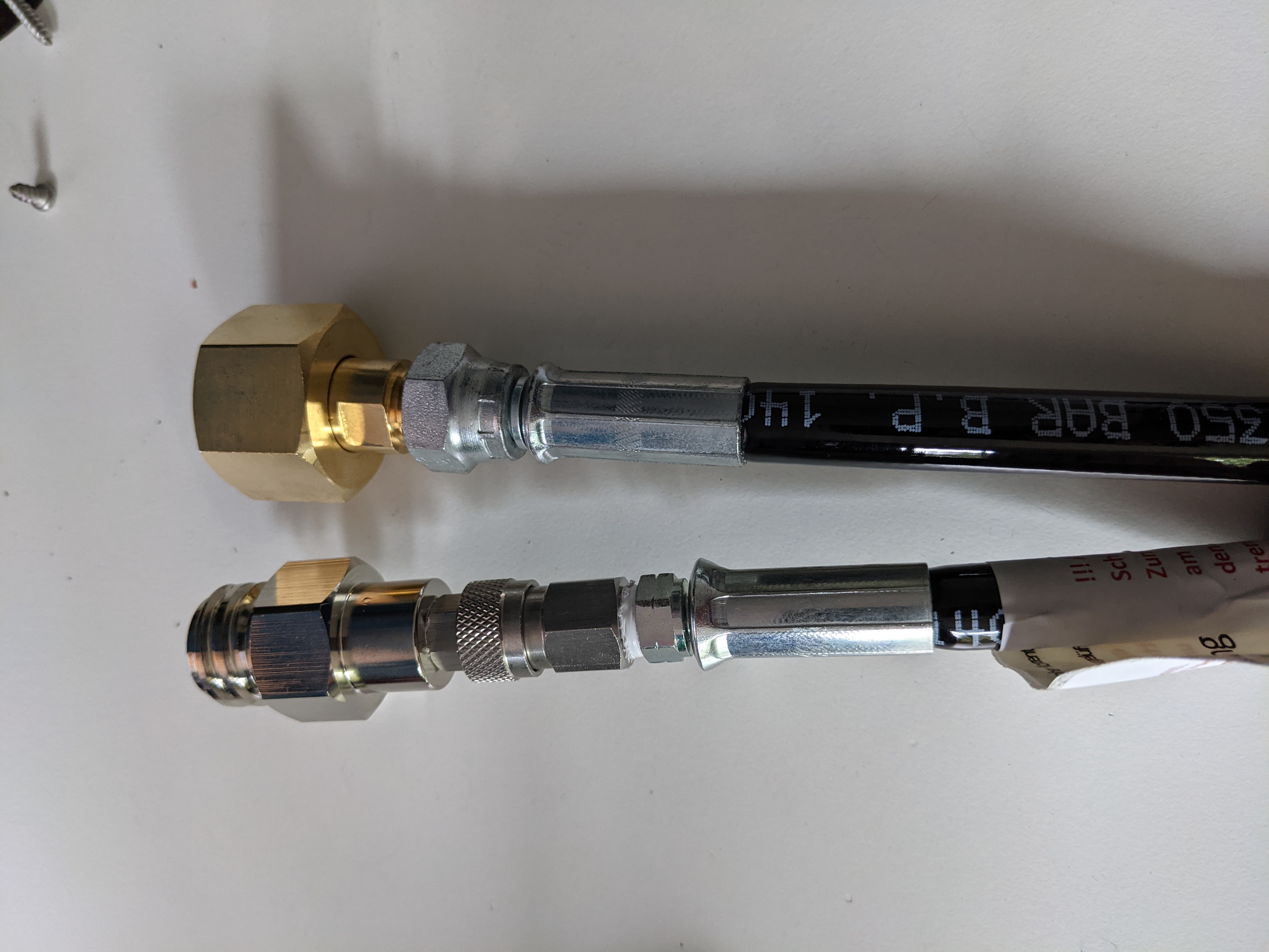 Schlauch - Sprudler Anschluss an CO2 Flasche mit Schnellkupplung 1